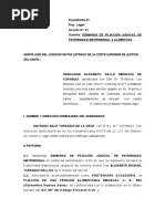 Demanda de Filiacion Extramatrimonial y Alimentos de Geraldine Gallo Mendoza