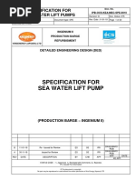 Specification For Sea Water Lift Pumps