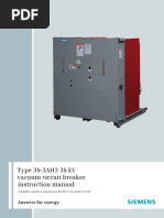 Type 38-3AH3 38 KV Vacuum Circuit Breaker Instruction Manual