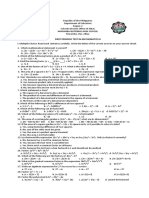 First Periodic Test in MTH 8