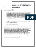 Phloem Transport of Assimilates and Its Regulation: - Source-Sink Relationship