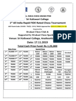 1 All India Rapid FIDE Rated Chess Tournament: Sri Kaliswari College