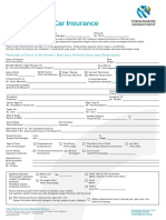 Private Motor Car Insurance Form