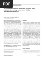 Investigating The Effects of Lateral Stress To Vertical Stress