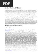 Modern Social Contract Theory