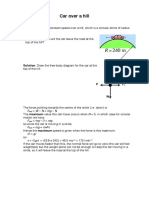 Car Over A Hill: Solution: Draw The Free-Body Diagram For The Car at The N