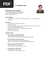 Ataur Rahman CV