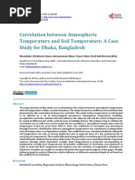 Correlation Between Atmospheric Temperature and Soil Temperature: A Case Study For Dhaka, Bangladesh