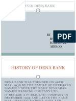 Pms in Dena Bank: BY Mohit Yadav Roll No 22 Mhrod