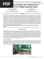 Optimization of Friction Stir Welding PR PDF