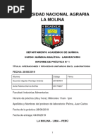 Informe #1 Operaciones y Procesos Unitarios en El Laboratorio.