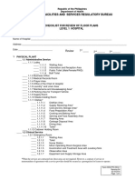 Checklist For Review of Floor Plan of Level 1 Hospital