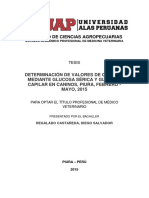 Determinación de Valores de Glicemia Mediante Glucosa Sérica y Glucosa Capilar en Caninos, Piura, Febrero - Mayo, 2015