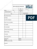 Camp Safety Orientation Checklist Form