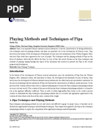 Playing Methods and Techniques of Pipa