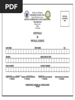 Portfolio IN Physical Science: Department of Education Burauen Comprehensive National High School Senior High School