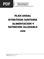 Plan Anual de Estrategia de Alimentación y Nutrición Saludable 