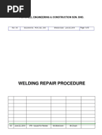 Welding Repair Procedure: PCH Steel Engineering & Construction Sdn. BHD