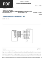 Transmission Control (Shift Lever) - Test: Testing and Adjusting