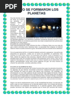 Hay Dos Teorías Acerca de Cómo Se Formaron Los Planetas en El Sistema Solar