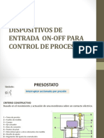 Dispositivos de Entrada On-Off para Control de Procesos