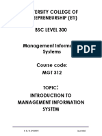 University College of Entrepreneurship (Eti) BSC Level 300: F. K. O. Duodu