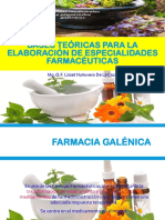 Bases Teóricas para La Elaboración de Especialidades Farmacéuticas