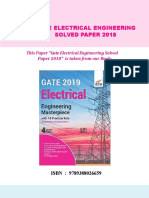 GATE Disha Electrical Engineering Solved Paper 2018 Set 1. CB480140673