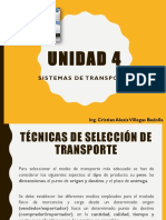 Unidad IV Sistemas de Transporte