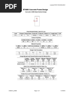 ETABS Concrete Frame Design: Eurocode 2-2004 Beam Section Design