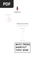 100 Important Formulae I Quanta PDF