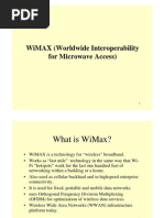 Wimax (Worldwide Interoperability For Microwave Access)