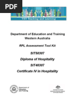 Hosp RPL Questions Cert IV