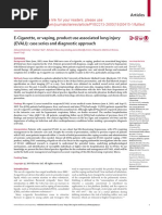 E-Cigarette, or Vaping, Product Use Associated Lung Injury (EVALI) : Case Series and Diagnostic Approach