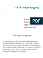 Lecture-18 Virtual Prototyping: K.Sivanathan Assistant Professor Dept. of Mechatronics SRM University