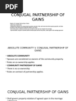 Conjugal Partnership of Gains