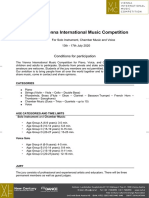 The 2nd Vienna International Music Competition: Conditions For Participation