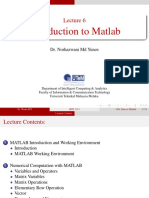 Introduction To Matlab: Dr. Norhazwani MD Yunos