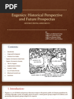 Eugenics: Historical Perspective and Future Prospectus: Genomics Digital Assignment-I