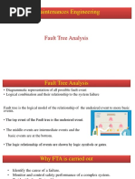 Maintenances Engineering: Fault Tree Analysis