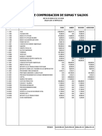 Balance de Comprobacion de Sumas Y Saldos: Comercial S.R.L