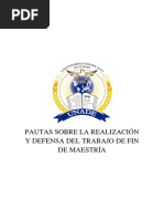 Pautas Sobre La Realizacion y Defensa Del Trabajo de Fin de Maestria