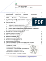 Cbse Test Paper-04 CLASS - IX Science (Cell: The Basis Unit of Life)