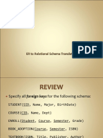 ER To Relational Schema Translation