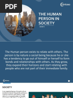 The Human Person in Society