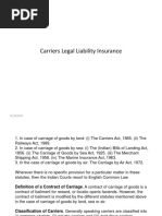 Carriers Legal Liability Insurance