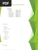 Temperature Measurements: Presented by