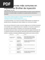 Lista de Los Errores Mas Comunes en Impresoras Brother