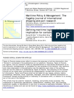 Defining Maritime Logistics Hub and Its Implication For Container Port PDF