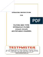 Tilting Bed Type Hydraulic Flume (Closed Circuit) Adjustable Channel